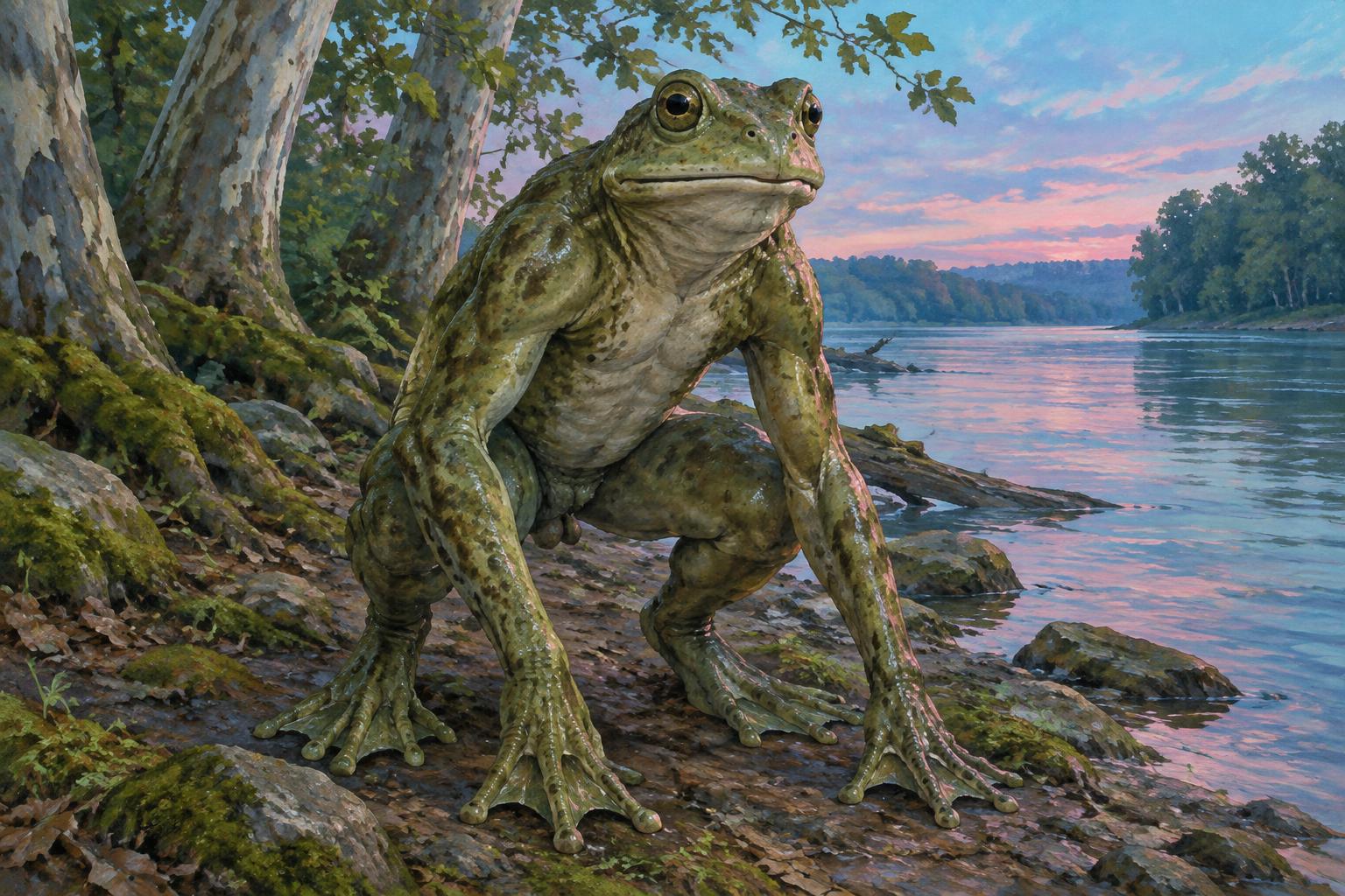 Imagined Loveland Frogman from regional folklore